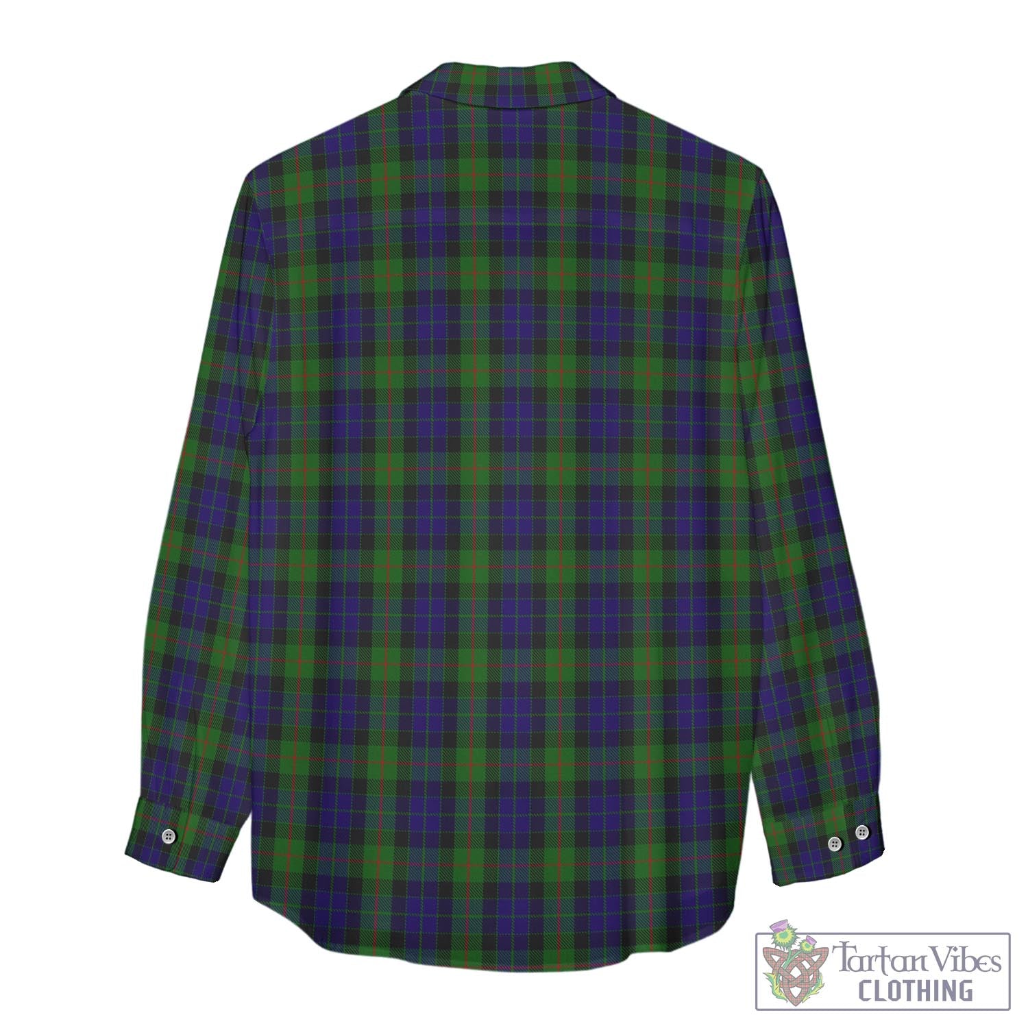 Tartan Vibes Clothing Gunn Tartan Womens Casual Shirt with Family Crest