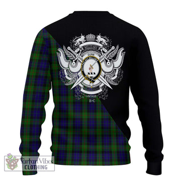 Gunn Tartan Ugly Sweater with Family Crest and Military Logo Style