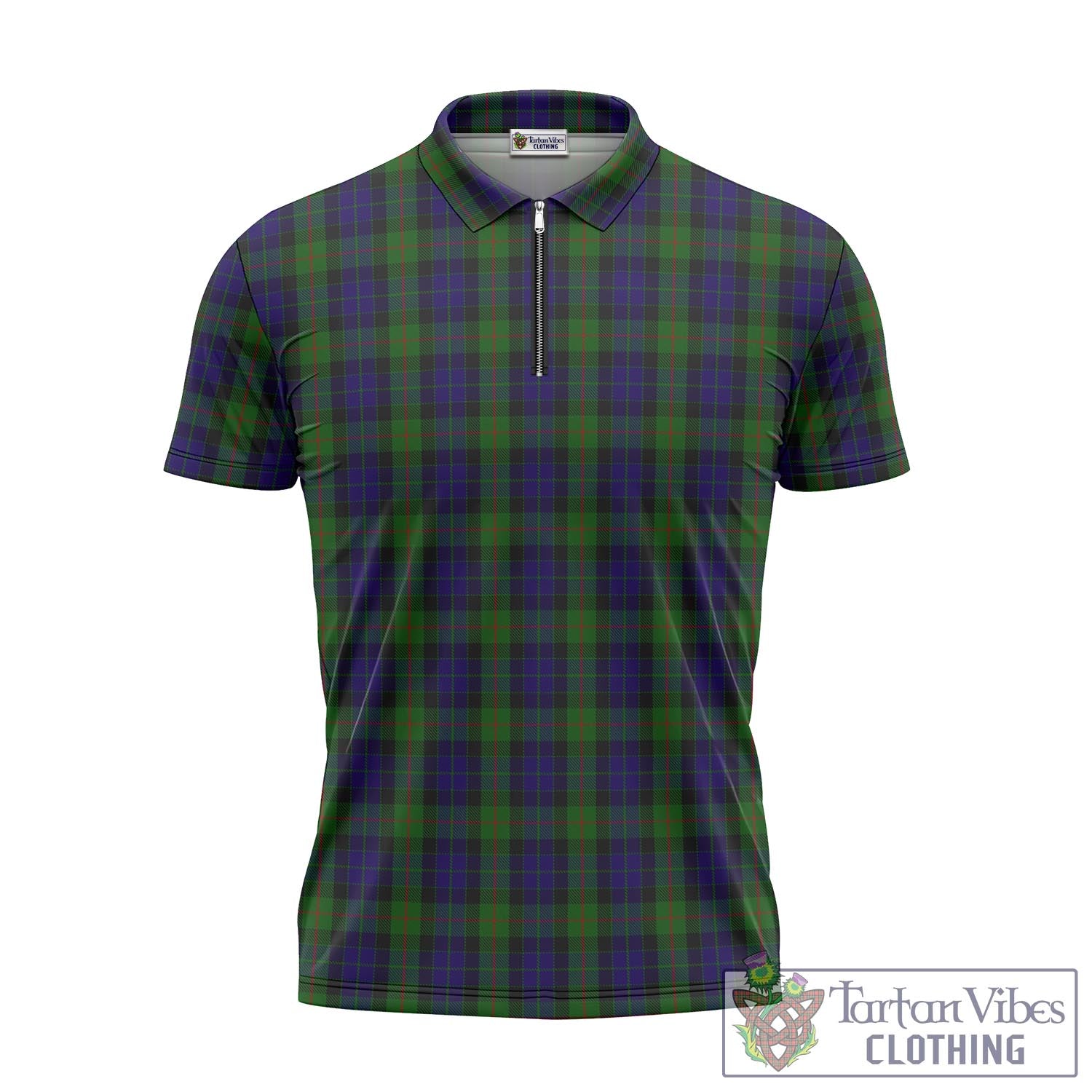 Tartan Vibes Clothing Gunn Tartan Zipper Polo Shirt