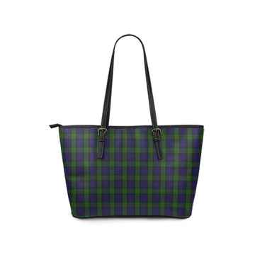 Gunn Tartan Leather Tote Bag