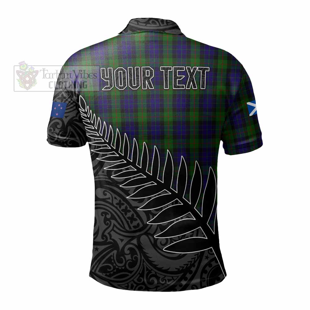 Gunn Crest Tartan Polo Shirt with New Zealand Silver Fern Half Style