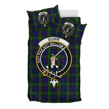 Gunn Tartan Bedding Set with Family Crest