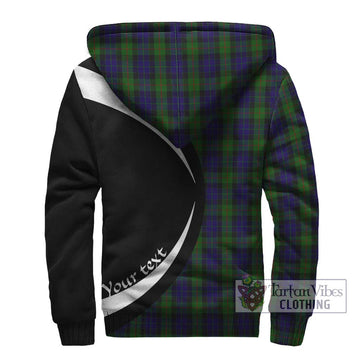 Gunn Tartan Sherpa Hoodie with Family Crest Circle Style