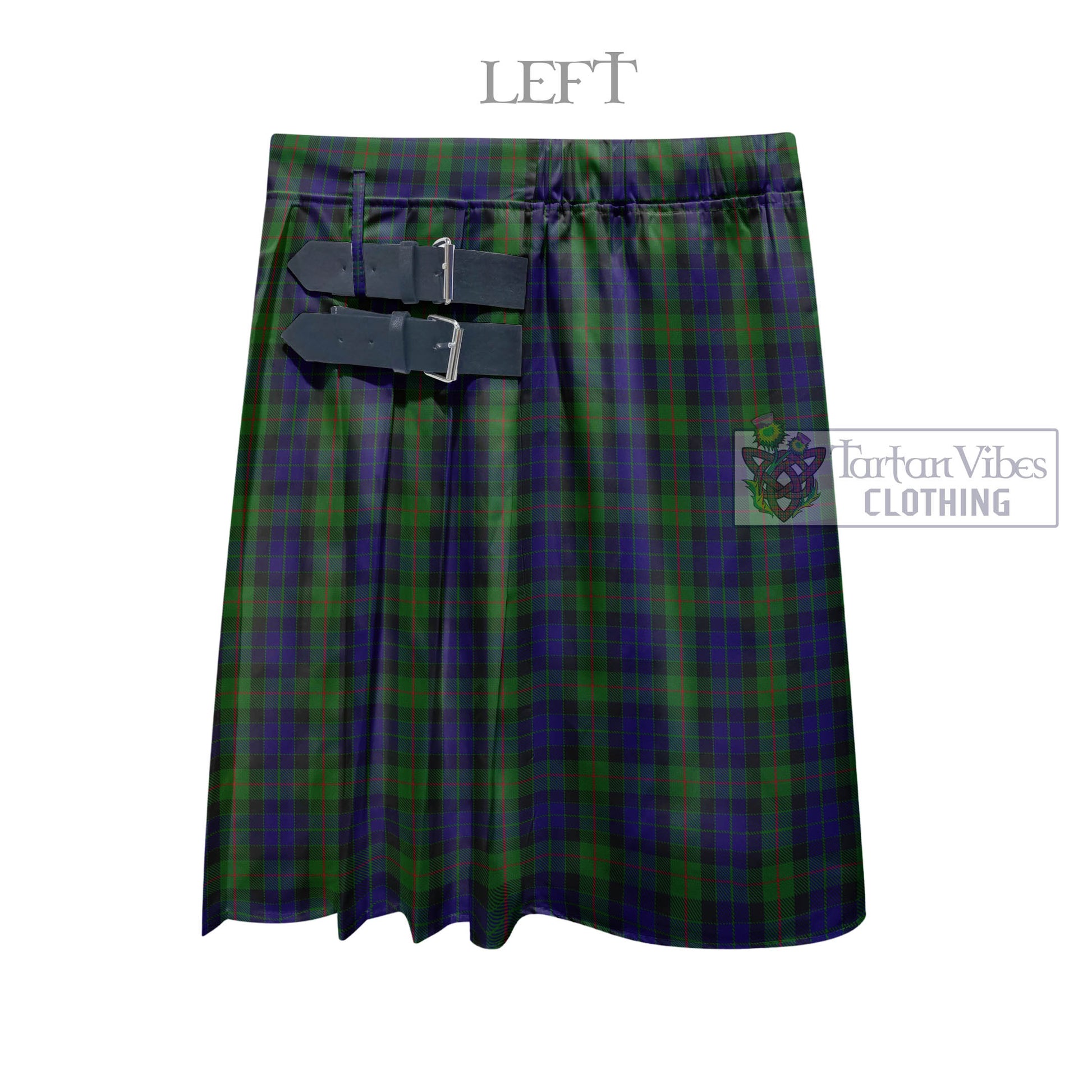 Tartan Vibes Clothing Gunn Tartan Men's Pleated Skirt - Fashion Casual Retro Scottish Style