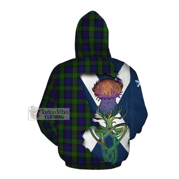 Gunn Tartan Family Crest Cotton Hoodie Scottish Thistle Celtic Inspired Pullover Hoodie - Tartan Vibes Clothing