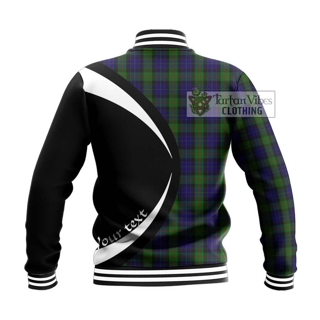 Gunn Tartan Baseball Jacket with Family Crest Circle Style - Tartan Vibes Clothing