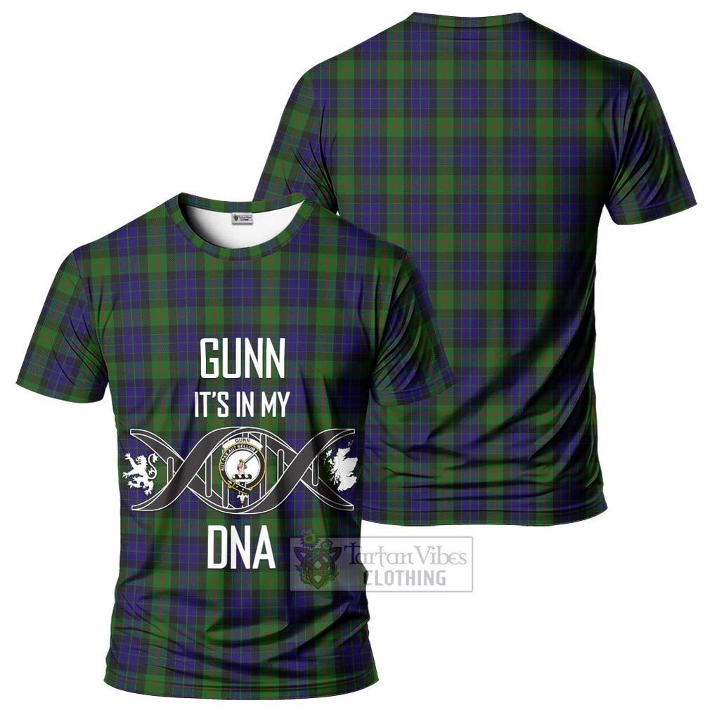 Gunn Tartan T-Shirt with Family Crest DNA In Me Style - Tartan Vibes Clothing