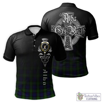 Gunn Tartan Polo Shirt Featuring Alba Gu Brath Family Crest Celtic Inspired