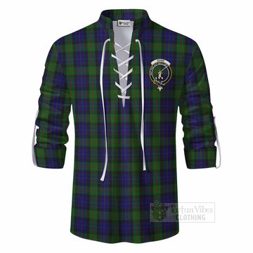 Gunn Tartan Ghillie Kilt Shirt with Family Crest DNA In Me Style