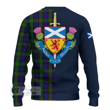 Gunn Tartan Ugly Sweater with Scottish Lion Royal Arm Half Style