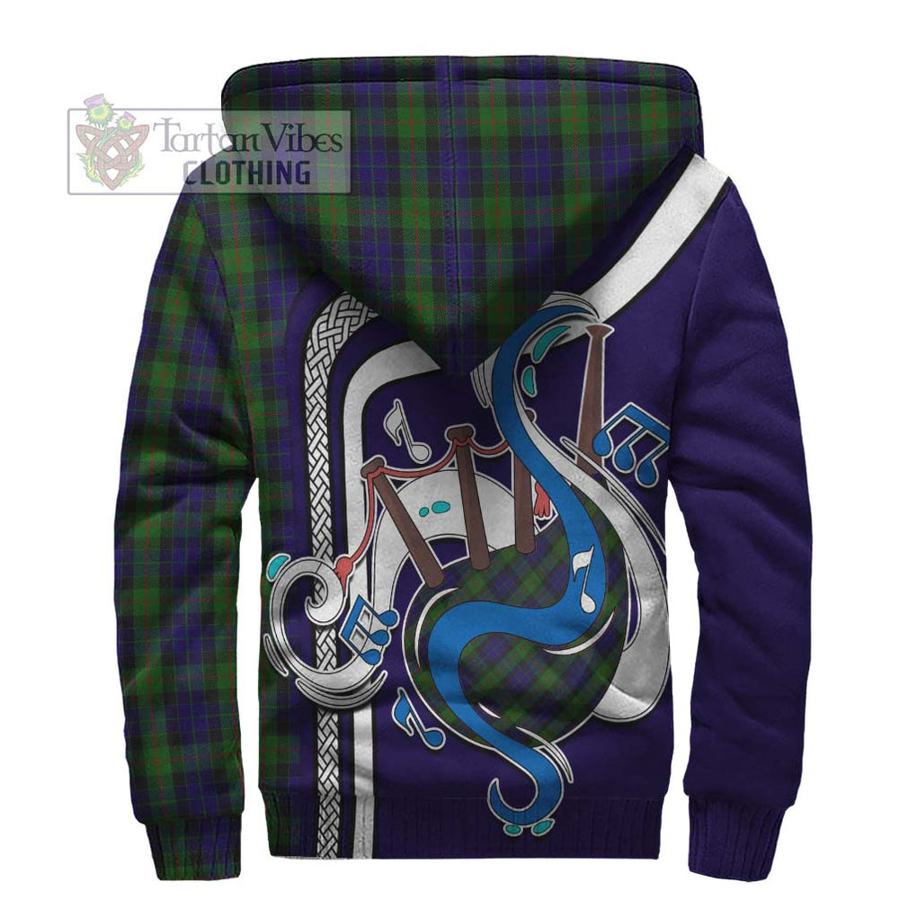 Gunn Tartan Sherpa Hoodie with Epic Bagpipe Style - Tartanvibesclothing Shop