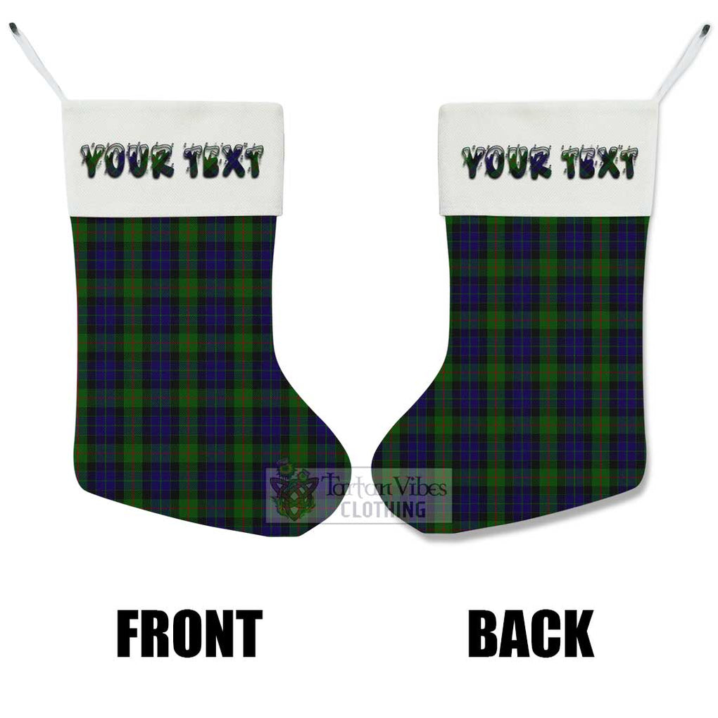 Tartan Vibes Clothing Gunn Tartan Christmas Stocking with Personalized Text