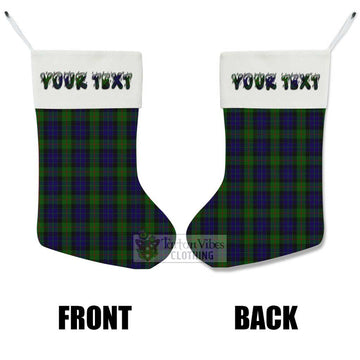 Gunn Tartan Christmas Stocking with Personalized Text