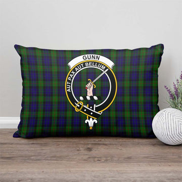 Gunn Tartan Pillow Cover with Family Crest