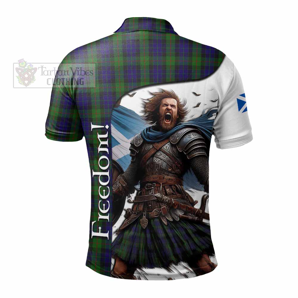 Tartan Vibes Clothing Gunn Crest Tartan Polo Shirt Inspired by the Freedom of Scottish Warrior