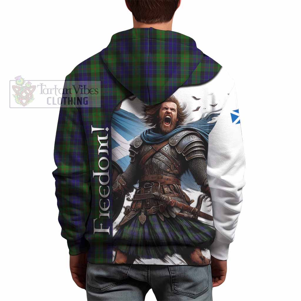 Tartan Vibes Clothing Gunn Crest Tartan Hoodie Inspired by the Freedom of Scottish Warrior