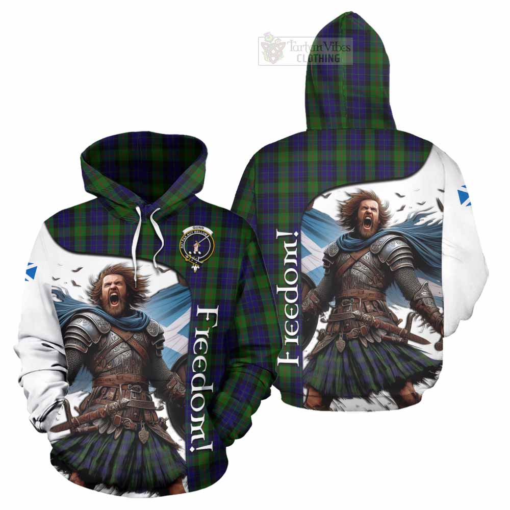 Tartan Vibes Clothing Gunn Crest Tartan Hoodie Inspired by the Freedom of Scottish Warrior