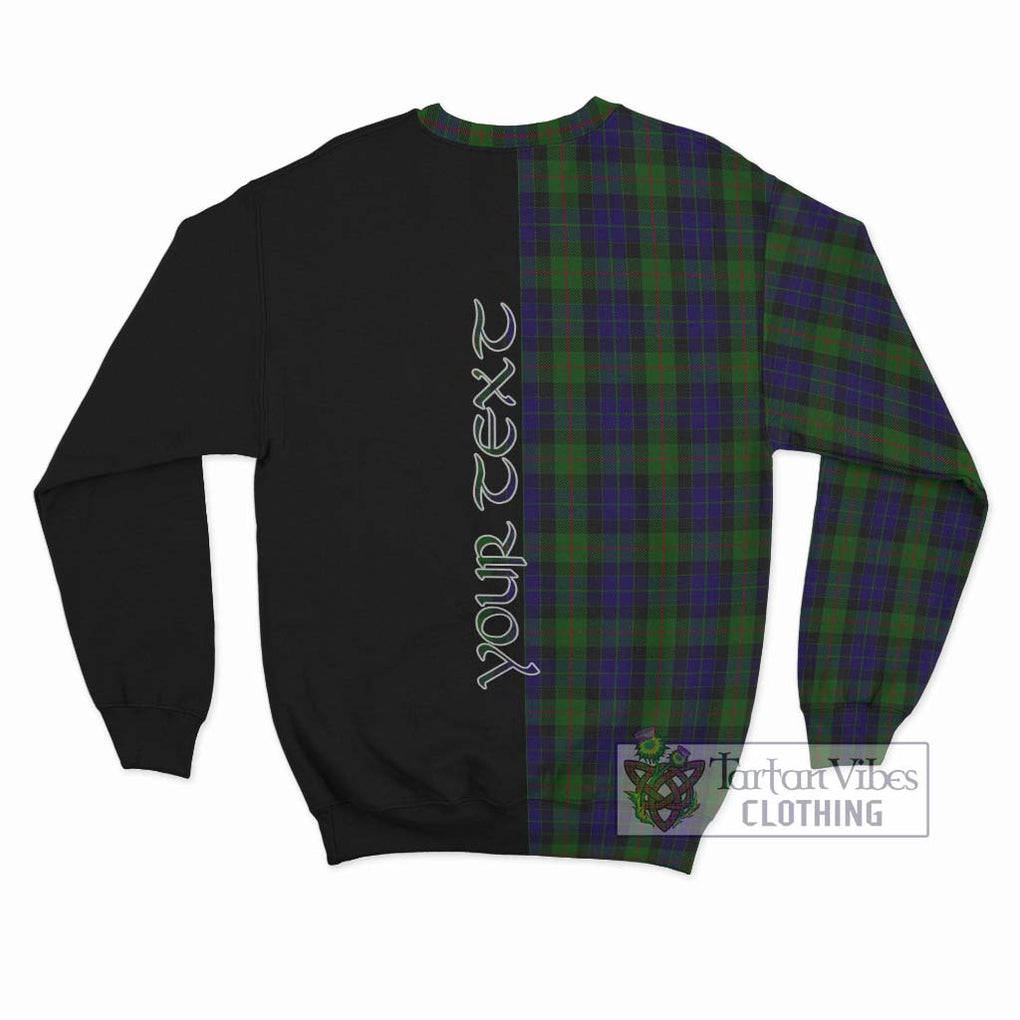 Gunn Tartan Sweatshirt with Family Crest and Half Of Me Style - Tartanvibesclothing Shop