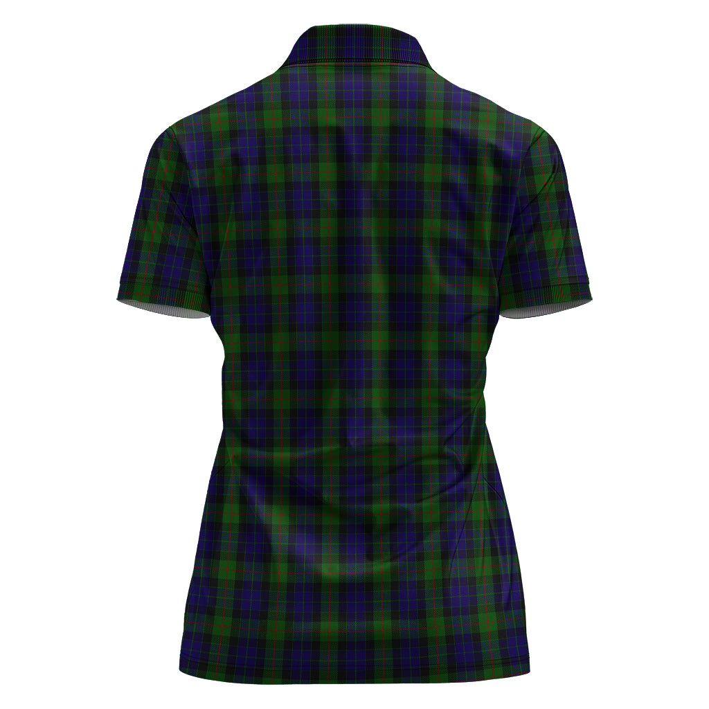 Gunn Tartan Polo Shirt with Family Crest For Women - Tartan Vibes Clothing