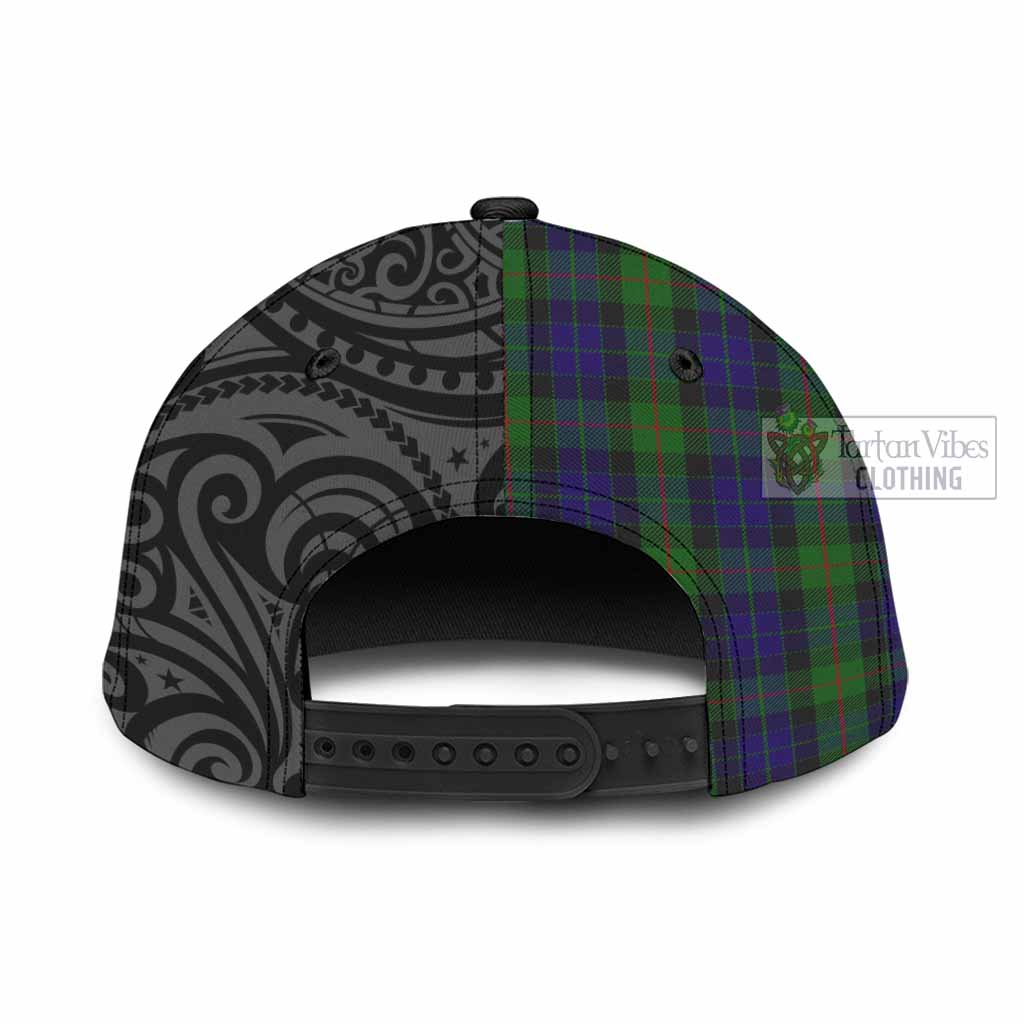 Tartan Vibes Clothing Gunn Tartan Classic Cap with New Zealand Silver Fern Half Style