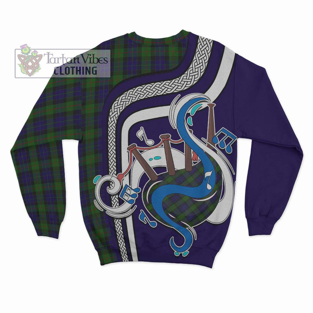 Tartan Vibes Clothing Gunn Tartan Sweatshirt with Epic Bagpipe Style