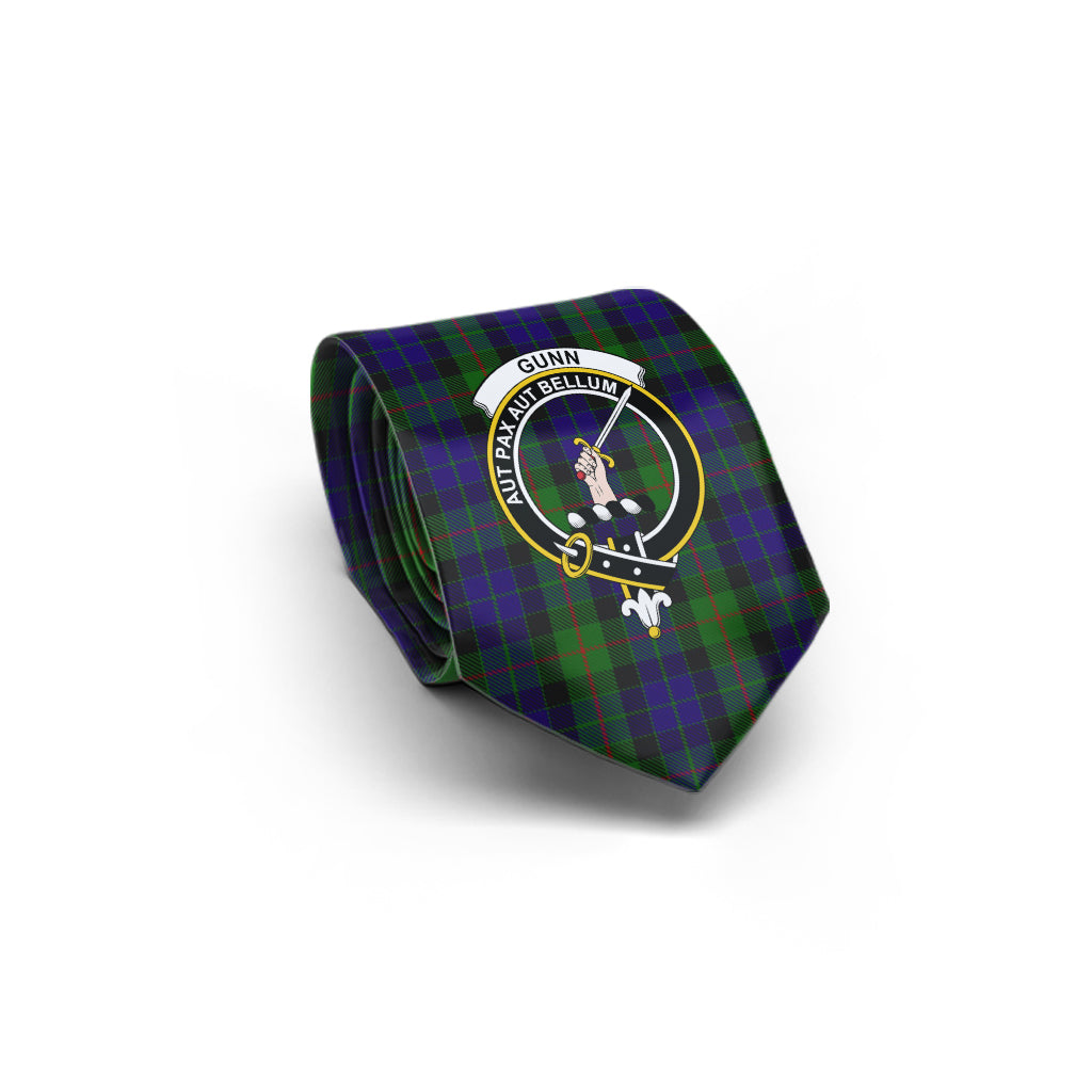 Gunn Tartan Classic Necktie with Family Crest - Tartan Vibes Clothing