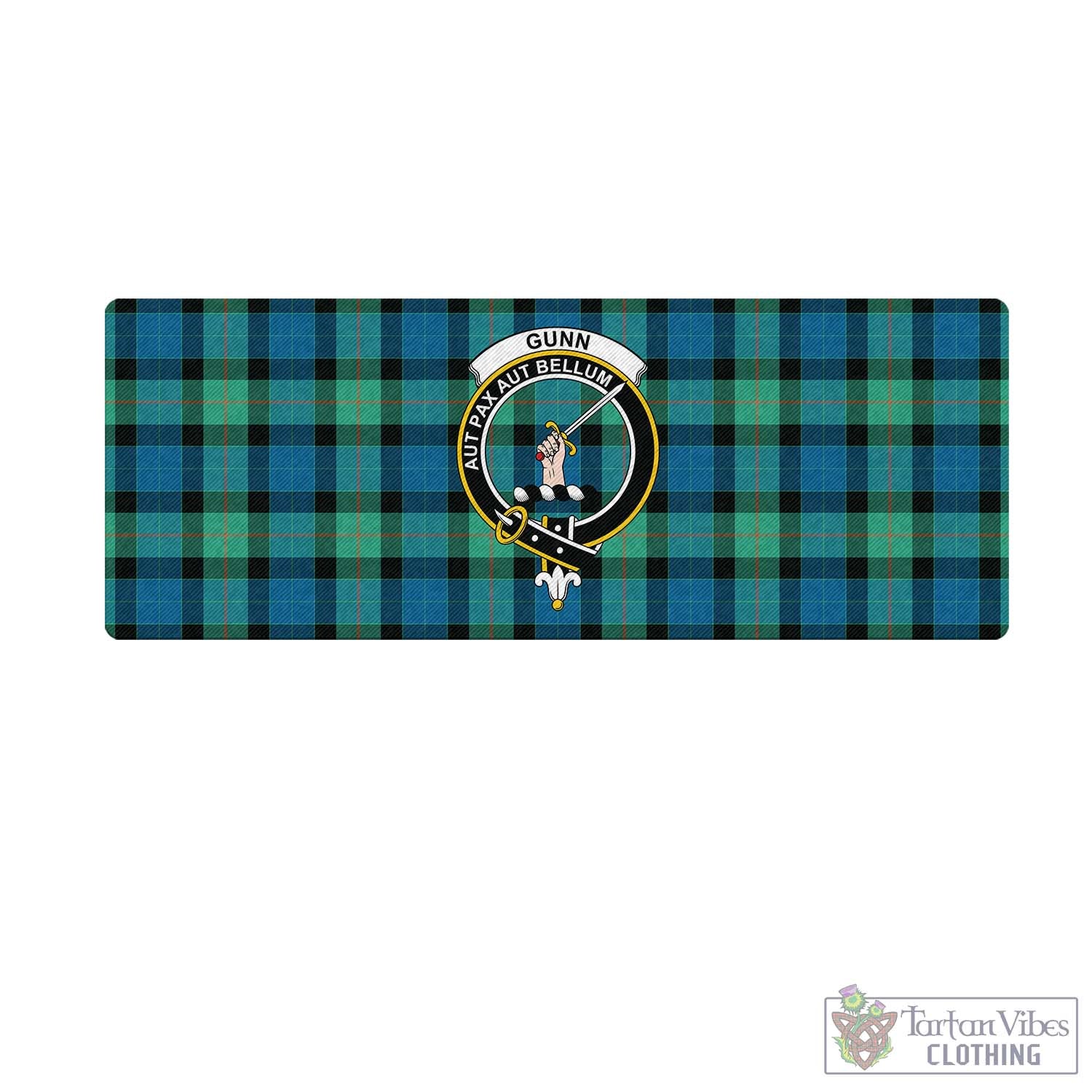 Tartan Vibes Clothing Gunn Ancient Tartan Mouse Pad with Family Crest