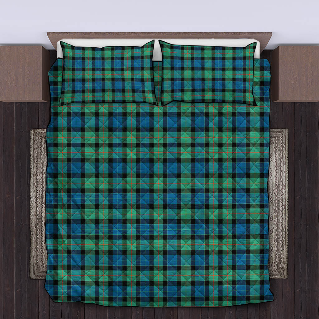 Gunn Ancient Tartan Quilt Bed Set King - Tartan Vibes Clothing