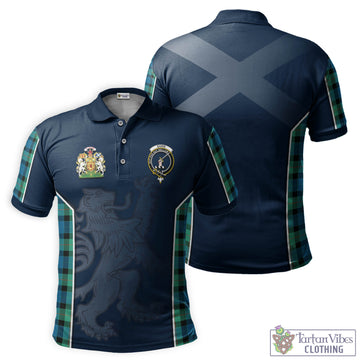 Gunn Ancient Tartan Men's Polo Shirt with Family Crest and Lion Rampant Vibes Sport Style