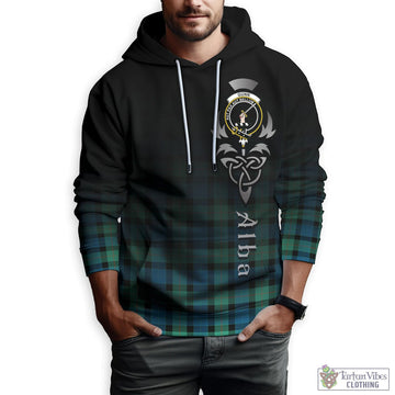 Gunn Ancient Tartan Hoodie Featuring Alba Gu Brath Family Crest Celtic Inspired