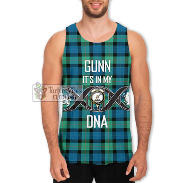 Gunn Ancient Tartan Men's Tank Top with Family Crest DNA In Me Style