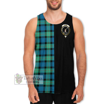 Gunn Ancient Tartan Men's Tank Top with Family Crest and Half Of Me Style