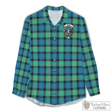 Gunn Ancient Tartan Women's Casual Shirt with Family Crest