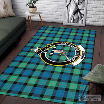 Gunn Ancient Tartan Area Rug with Family Crest