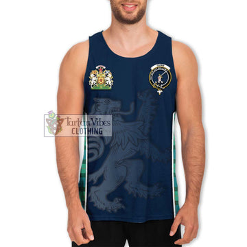 Gunn Ancient Tartan Men's Tank Top with Family Crest and Lion Rampant Vibes Sport Style