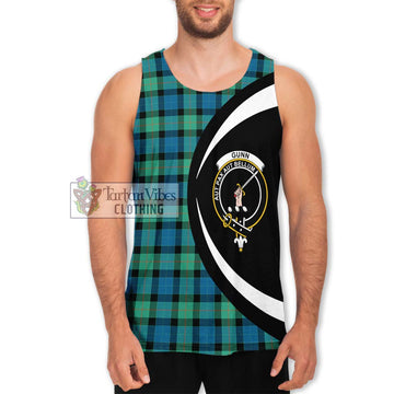 Gunn Ancient Tartan Men's Tank Top with Family Crest Circle Style