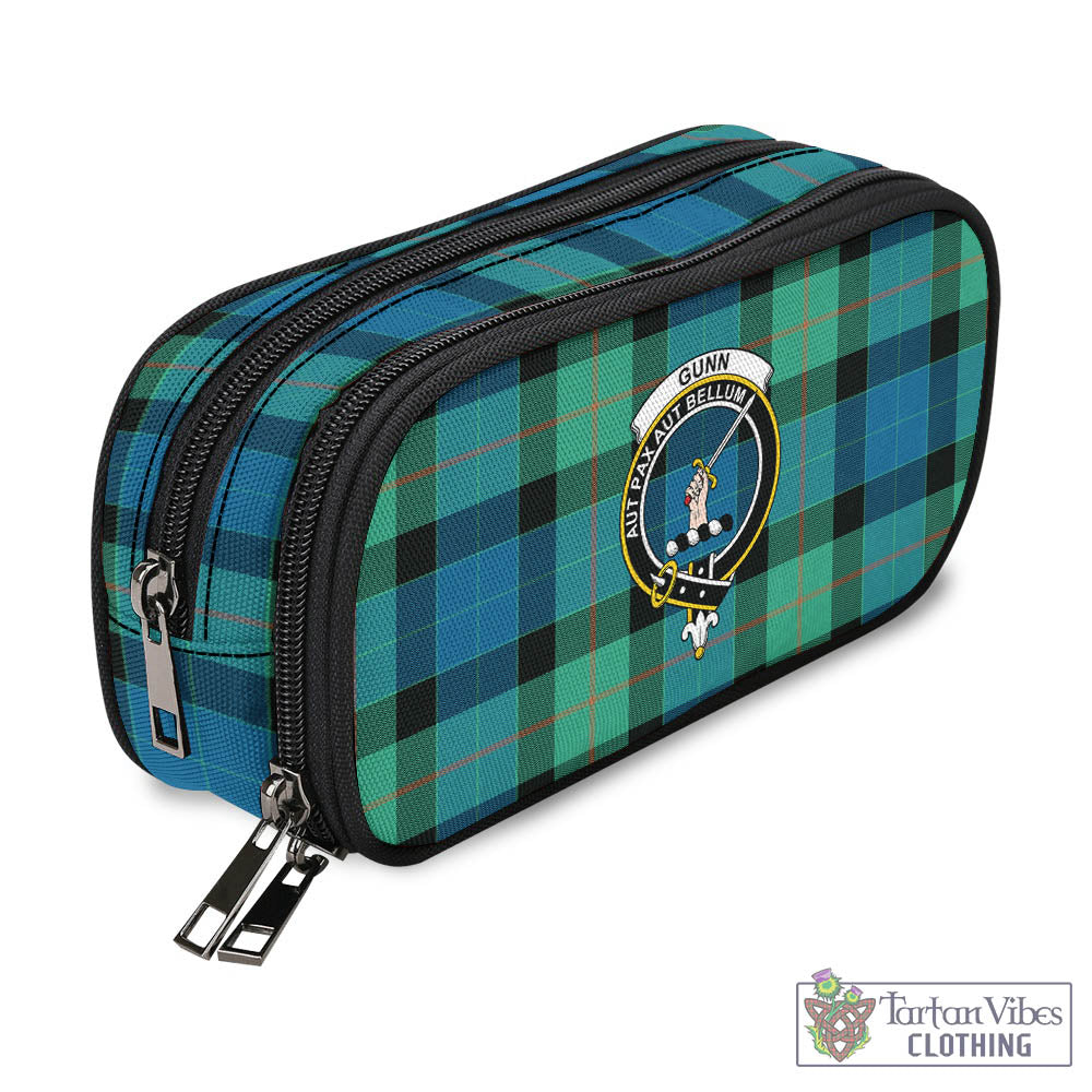 Tartan Vibes Clothing Gunn Ancient Tartan Pen and Pencil Case with Family Crest