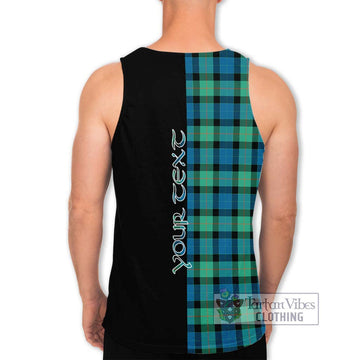 Gunn Ancient Tartan Men's Tank Top with Family Crest and Half Of Me Style