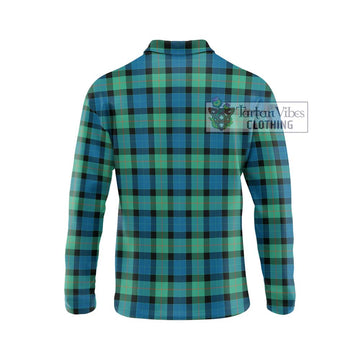 Gunn Ancient Tartan Long Sleeve Polo Shirt with Family Crest DNA In Me Style