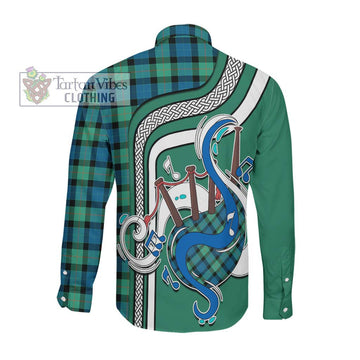 Gunn Ancient Tartan Long Sleeve Button Shirt with Epic Bagpipe Style