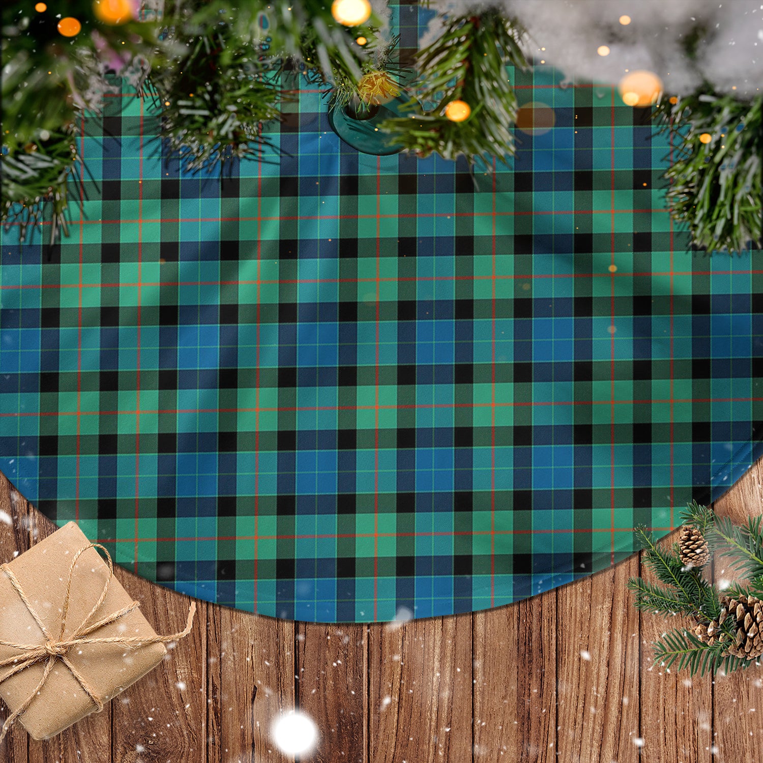 Gunn Ancient Tartan Christmas Tree Skirt - Tartanvibesclothing