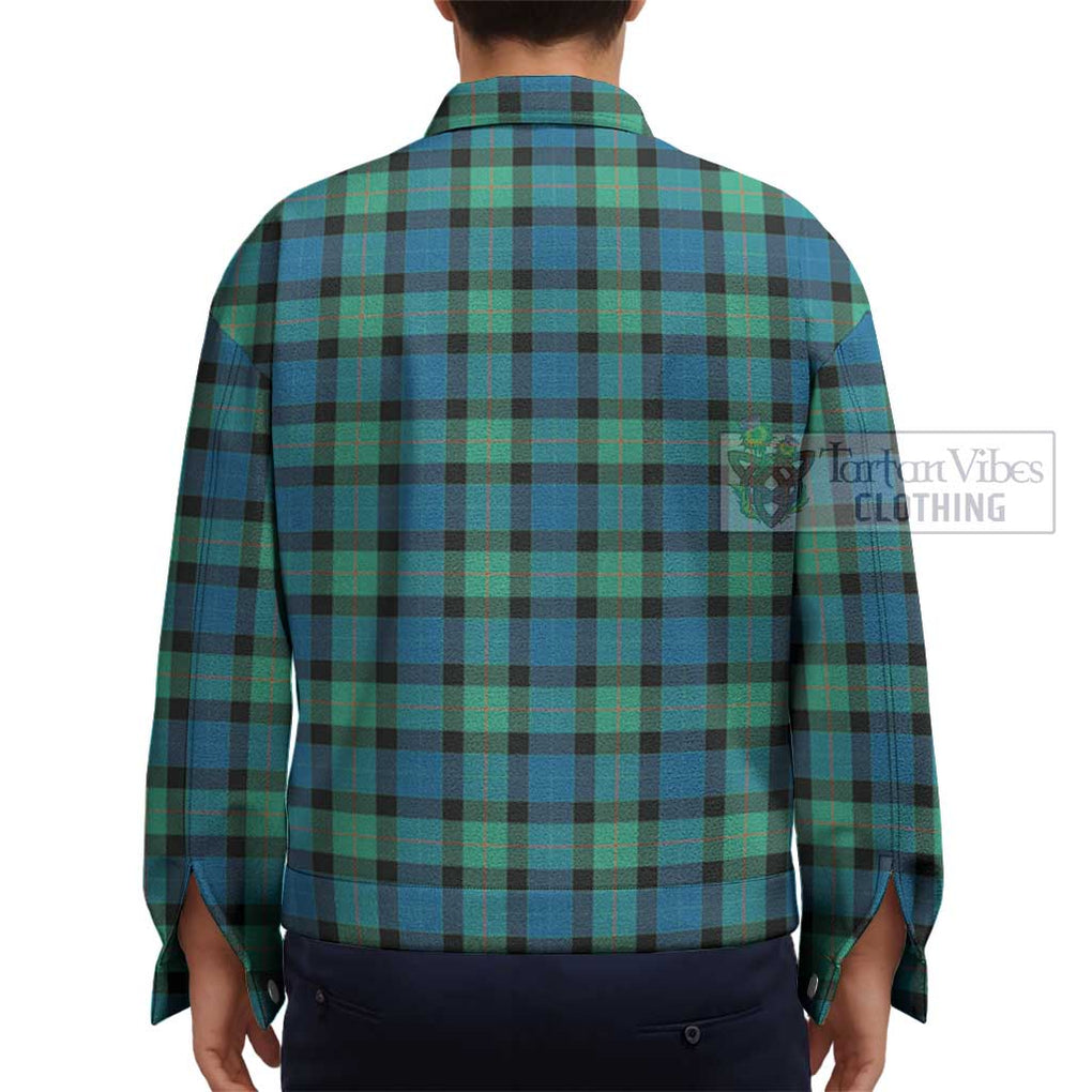 Gunn Ancient Tartan Unisex Lapel Cotton Jacket - Tartan Vibes Clothing