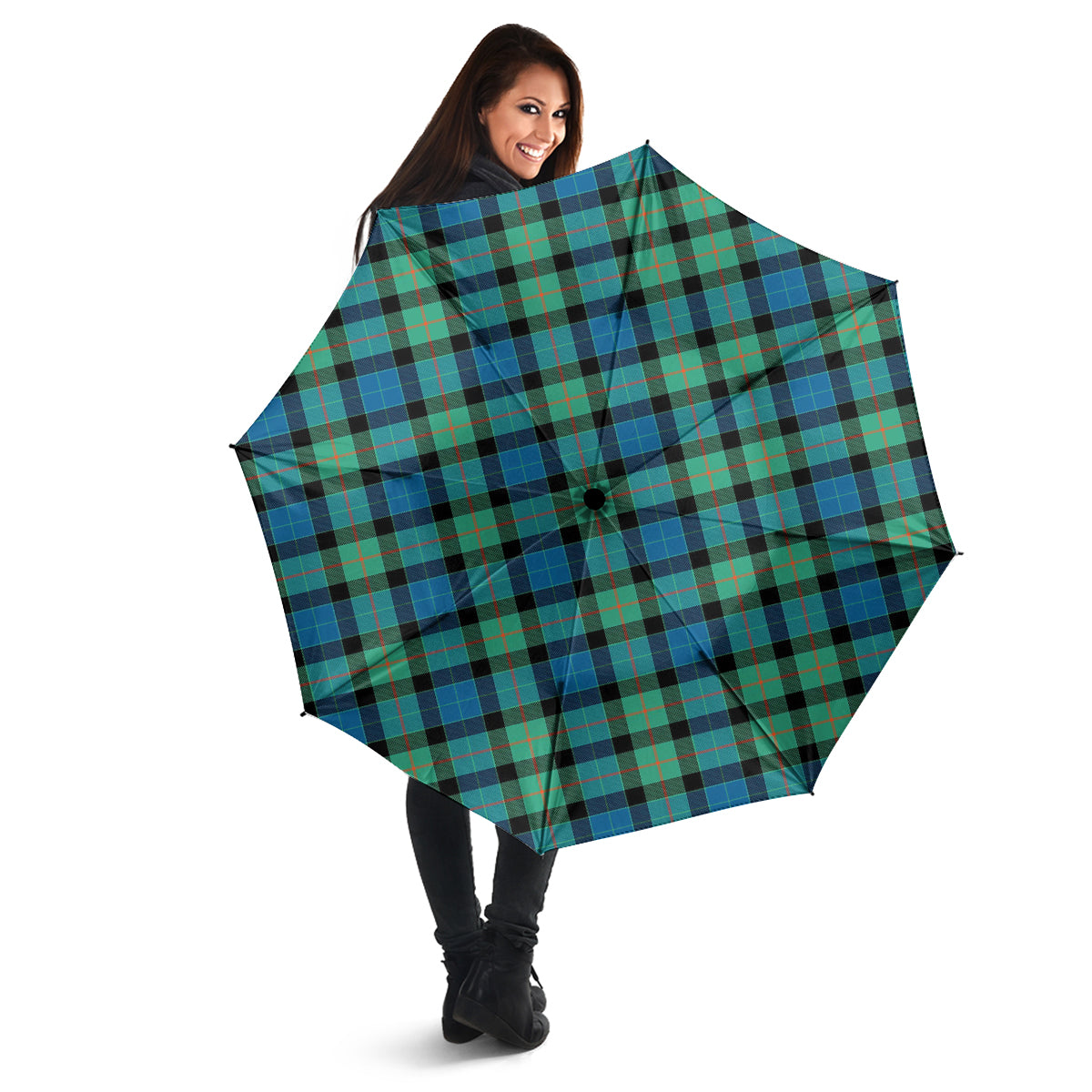 Gunn Ancient Tartan Umbrella - Tartanvibesclothing