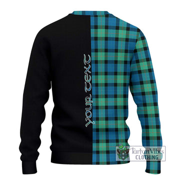 Gunn Ancient Tartan Ugly Sweater with Family Crest and Half Of Me Style