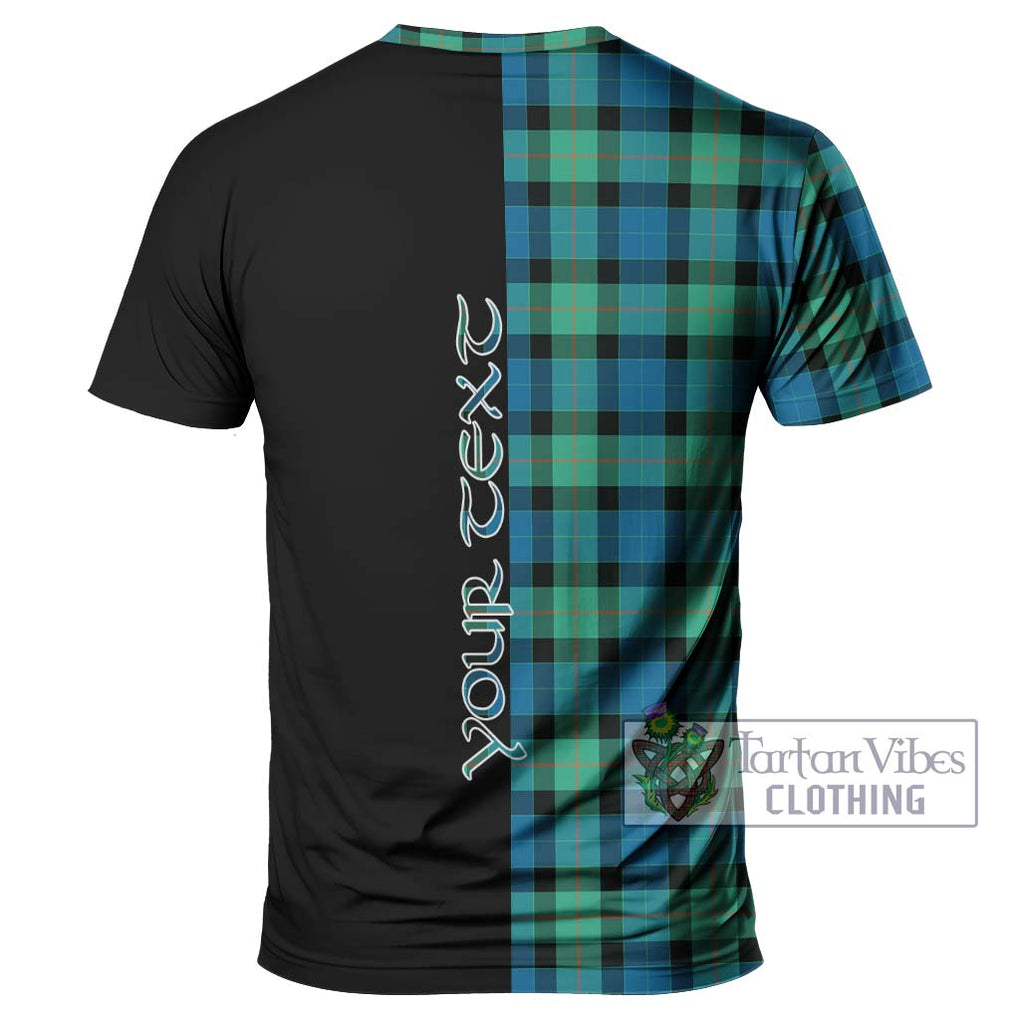 Gunn Ancient Tartan T-Shirt with Family Crest and Half Of Me Style - Tartanvibesclothing Shop