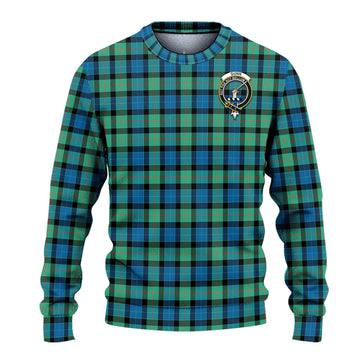 Gunn Ancient Tartan Ugly Sweater with Family Crest