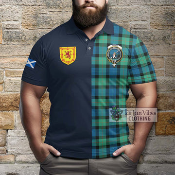 Gunn Ancient Tartan Polo Shirt Alba with Scottish Lion Royal Arm Half Style