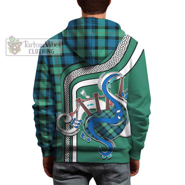 Gunn Ancient Tartan Hoodie with Epic Bagpipe Style