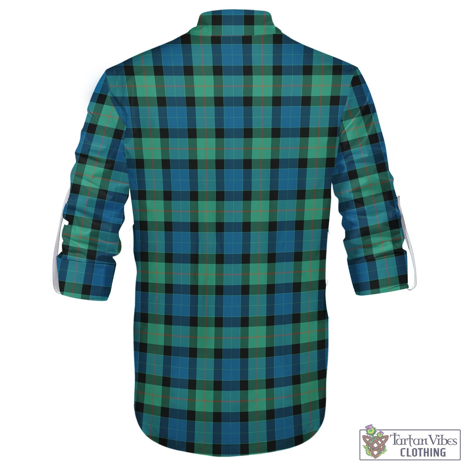 Tartan Vibes Clothing Gunn Ancient Tartan Men's Scottish Traditional Jacobite Ghillie Kilt Shirt