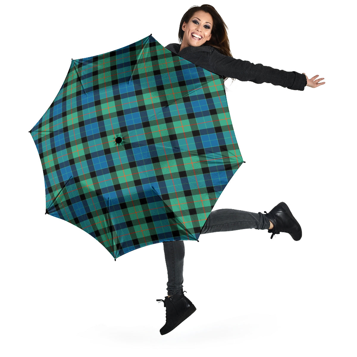 Gunn Ancient Tartan Umbrella - Tartanvibesclothing